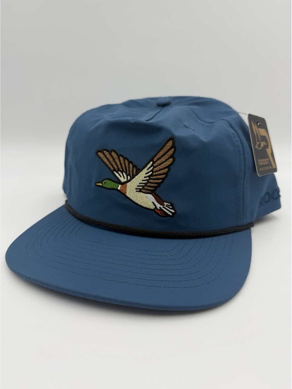 Roost Greenhead Rope Hat Patch Hat Duck Hunting SnapBack Blue NWT